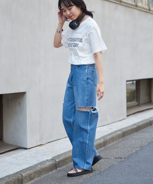 COLONY 2139（コロニートゥーワンスリーナイン）の「11OZカットスリットデニムパンツ（デニムパンツ・レディース・ブルー/サックスブルー・SMALL/MEDIUM）」の16枚目の写真