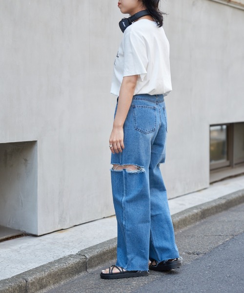 COLONY 2139（コロニートゥーワンスリーナイン）の「11OZカットスリットデニムパンツ（デニムパンツ・レディース・ブルー/サックスブルー・SMALL/MEDIUM）」の17枚目の写真