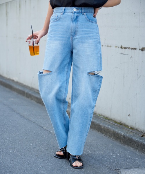 COLONY 2139（コロニートゥーワンスリーナイン）の「11OZカットスリットデニムパンツ（デニムパンツ・レディース・ブルー/サックスブルー・SMALL/MEDIUM）」の7枚目の写真