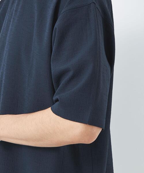 green label relaxing（グリーンレーベルリラクシング）の「ドットエアー ヘムコード クルーネック Tシャツ -防シワ・通気性-（Tシャツ/カットソー・メンズ・グレー/ライトブルー/ネイビー・M/L/XL/S）」の8枚目の写真