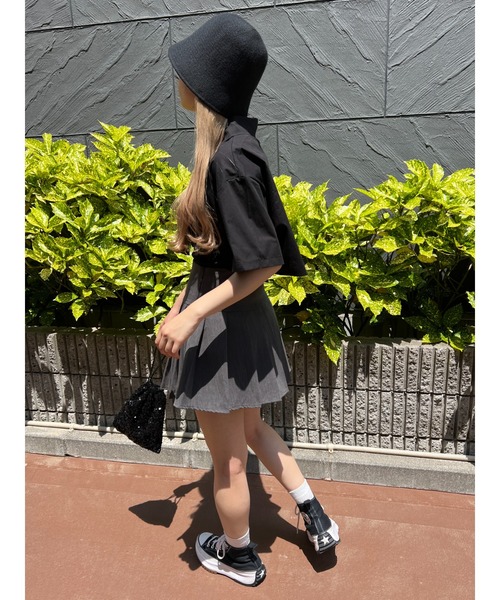 PHILLY(フィリー)の「キャミ×半袖ショートシャツSET(シャツ/ブラウス・レディース・ブラック/ブルー/ホワイト・FREE)」の18枚目の写真