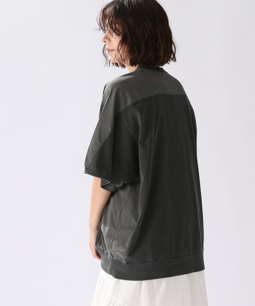 niko and...（ニコアンド）の「製品染めドッキングプルオーバー2（Tシャツ/カットソー・レディース・オフホワイト/ブルー/ピンク/チャコール・MEDIUM/LARGE）」の7枚目の写真