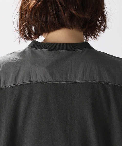 niko and...（ニコアンド）の「製品染めドッキングプルオーバー2（Tシャツ/カットソー・レディース・オフホワイト/ブルー/ピンク/チャコール・MEDIUM/LARGE）」の18枚目の写真