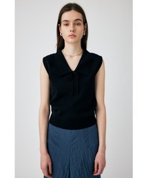 MOUSSY（マウジー）の「BIG COLLAR SLEEVELESS ニット（タンクトップ・レディース）」