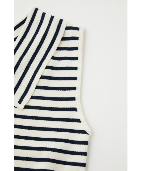 MOUSSY（マウジー）の「BIG COLLAR SLEEVELESS ニット（タンクトップ・レディース・ブルー系その他3/ベージュ系その他/ライトイエロー/ブラック・FREE）」の20枚目の写真