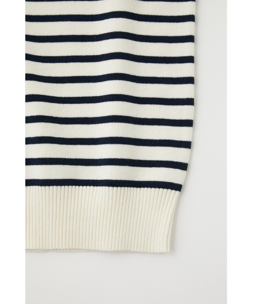 MOUSSY（マウジー）の「BIG COLLAR SLEEVELESS ニット（タンクトップ・レディース・ブルー系その他3/ベージュ系その他/ライトイエロー/ブラック・FREE）」の8枚目の写真