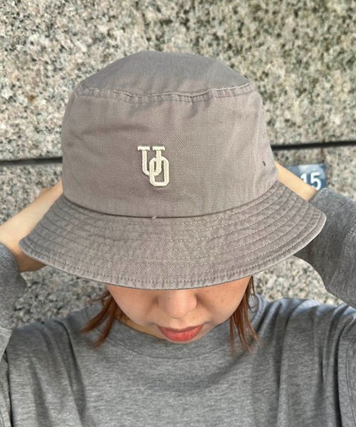 UNIVERSAL OVERALL（ユニバーサルオーバーオール）の「UNIVERSAL OVERALL / UOロゴ刺繍ツイルハット / DS1494（ハット・レディース・グリーン/ブラウン/ホワイト/ブラック/ブルー/グレー/チャコールグレー/ダークグリーン・FREE）」の5枚目の写真