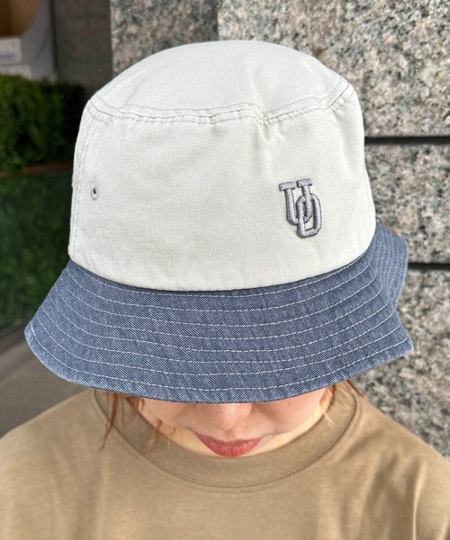 UNIVERSAL OVERALL（ユニバーサルオーバーオール）の「UNIVERSAL OVERALL / UOロゴ刺繍ツイルハット / DS1494（ハット・レディース・グリーン/ブラウン/ホワイト/ブラック/ブルー/グレー/チャコールグレー/ダークグリーン・FREE）」の8枚目の写真