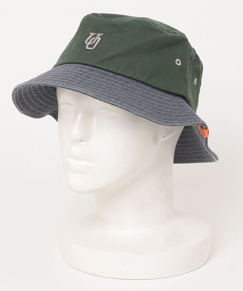 UNIVERSAL OVERALL（ユニバーサルオーバーオール）の「UNIVERSAL OVERALL / UOロゴ刺繍ツイルハット / DS1494（ハット・レディース・グリーン/ブラウン/ホワイト/ブラック/ブルー/グレー/チャコールグレー/ダークグリーン・FREE）」の12枚目の写真