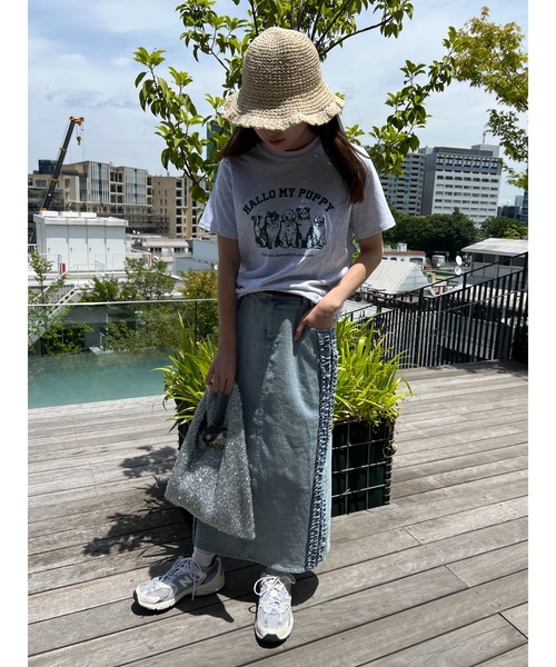 WC（ダブル シー）の「フリルラインデニムスカート（スカート・レディース・ブルー・FREE）」の15枚目の写真