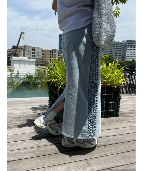 WC（ダブル シー）の「フリルラインデニムスカート（スカート・レディース・ブルー・FREE）」の17枚目の写真