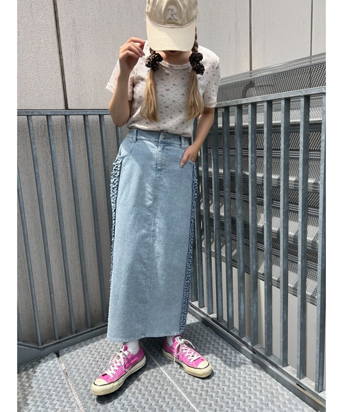 WC（ダブル シー）の「フリルラインデニムスカート（スカート・レディース・ブルー・FREE）」の4枚目の写真