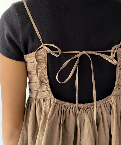 CANAL JEAN（キャナルジーン）の「RED CHOP WORKS　ギャザーキャミソール（キャミソール・レディース・ベージュ/チャコールグレー・ONE SIZE）」の13枚目の写真