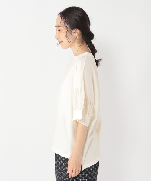 studio CLIP(スタディオクリップ)の「【接触冷感/紫外線防止】ひんやり切替えスリーブプルオーバー(Tシャツ/カットソー・レディース・ブラック/オフホワイト/ライトグレー/ライトグリーン・FREE)」の10枚目の写真