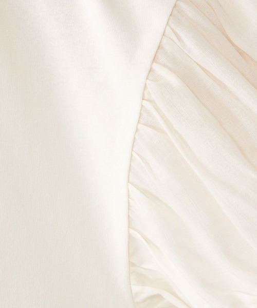 studio CLIP(スタディオクリップ)の「【接触冷感/紫外線防止】ひんやり切替えスリーブプルオーバー(Tシャツ/カットソー・レディース・ブラック/オフホワイト/ライトグレー/ライトグリーン・FREE)」の8枚目の写真