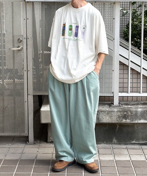 Perushu（ペルーシュ）の「タックワイドイージーパンツ（その他パンツ・メンズ・ブルーグリーン/ブラウン/ブラック・MEDIUM/LARGE/SMALL）」の18枚目の写真