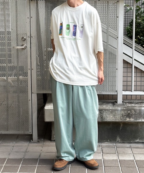 Perushu（ペルーシュ）の「タックワイドイージーパンツ（その他パンツ・メンズ・ブルーグリーン/ブラウン/ブラック・MEDIUM/LARGE/SMALL）」の19枚目の写真