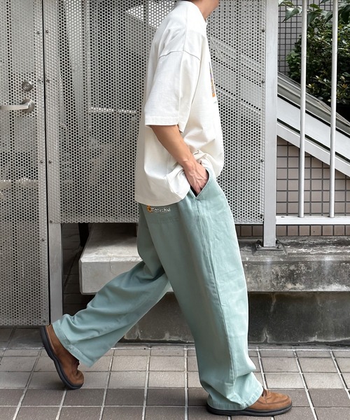 Perushu（ペルーシュ）の「タックワイドイージーパンツ（その他パンツ・メンズ・ブルーグリーン/ブラウン/ブラック・MEDIUM/LARGE/SMALL）」の20枚目の写真