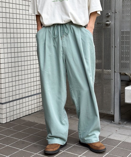 Perushu（ペルーシュ）の「タックワイドイージーパンツ（その他パンツ・メンズ・ブルーグリーン/ブラウン/ブラック・MEDIUM/LARGE/SMALL）」の14枚目の写真