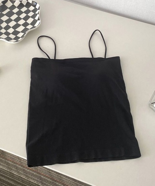 Mayree（メイリー）の「AURORIA/カップ付きチューブキャミソール（キャミソール・レディース・ブラック/グレー/グリーン/ホワイト/ブラウン・FREE）」の3枚目の写真