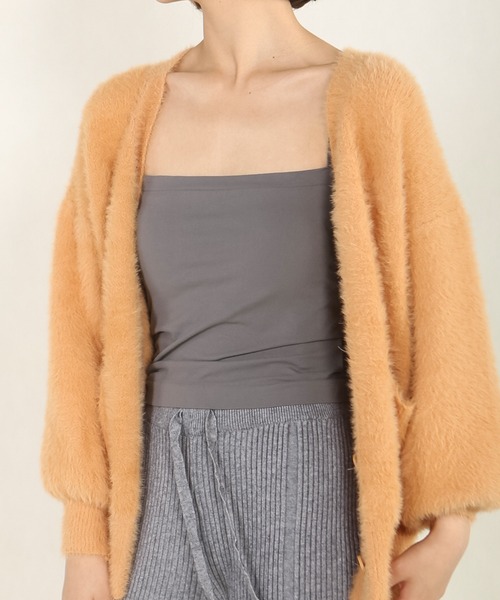 Mayree（メイリー）の「AURORIA/カップ付きチューブキャミソール（キャミソール・レディース・ブラック/グレー/グリーン/ホワイト/ブラウン・FREE）」の22枚目の写真