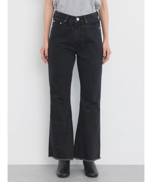 AMERICAN HOLIC(アメリカンホリック)の「マチ付きフレアデニム(デニムパンツ・レディース・ブラック・S/XS/L/M)」の7枚目の写真