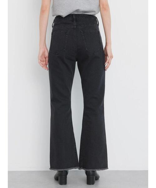 AMERICAN HOLIC(アメリカンホリック)の「マチ付きフレアデニム(デニムパンツ・レディース・ブラック・S/XS/L/M)」の9枚目の写真