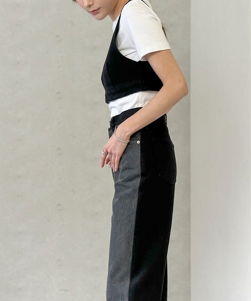 Per sist ence（パーシエンス）の「デニムビスチェ/セットアップ可（ベスト・レディース・ブラック/ブルー/インディゴブルー/グレー・FREE）」の13枚目の写真