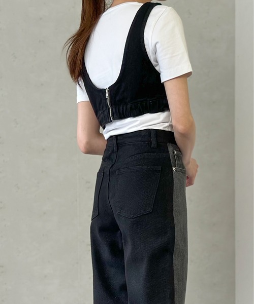 Per sist ence（パーシエンス）の「デニムビスチェ/セットアップ可（ベスト・レディース・ブラック/ブルー/インディゴブルー/グレー・FREE）」の14枚目の写真