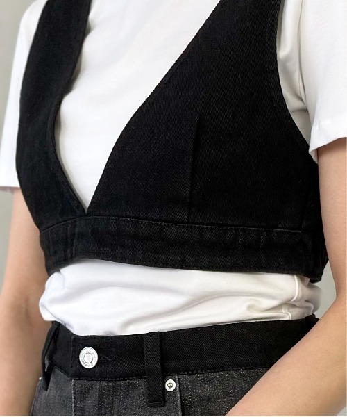 Per sist ence（パーシエンス）の「デニムビスチェ/セットアップ可（ベスト・レディース・ブラック/ブルー/インディゴブルー/グレー・FREE）」の11枚目の写真