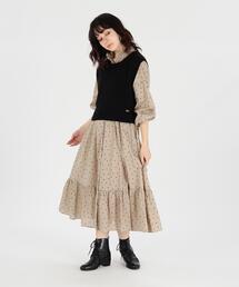 WU79 ROBE コットン ドット ワンピース