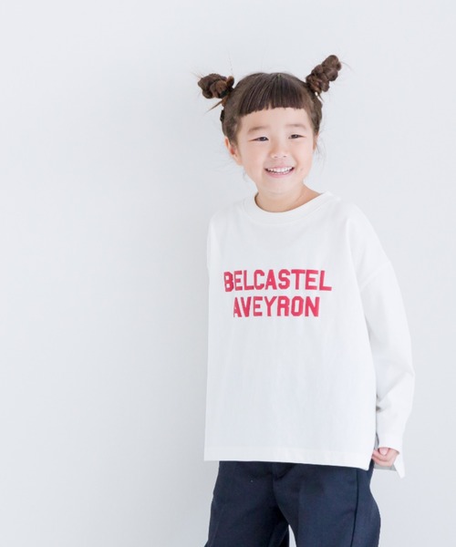 LOWRYS FARM（ローリーズファーム）の「オリジナルロゴプリントＴシャツロングスリーブ　966709（Tシャツ/カットソー・キッズ・グレー系その他/グレー/ホワイト/オフホワイト・140cm/130cm/150cm/110cm/120cm）」の3枚目の写真