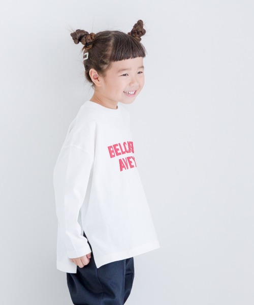 LOWRYS FARM（ローリーズファーム）の「オリジナルロゴプリントＴシャツロングスリーブ　966709（Tシャツ/カットソー・キッズ・グレー系その他/グレー/ホワイト/オフホワイト・140cm/130cm/150cm/110cm/120cm）」の7枚目の写真