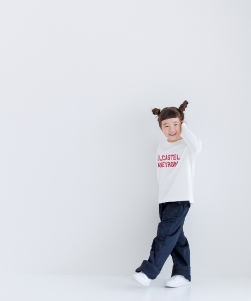 LOWRYS FARM（ローリーズファーム）の「オリジナルロゴプリントＴシャツロングスリーブ　966709（Tシャツ/カットソー・キッズ・グレー系その他/グレー/ホワイト/オフホワイト・140cm/130cm/150cm/110cm/120cm）」の9枚目の写真