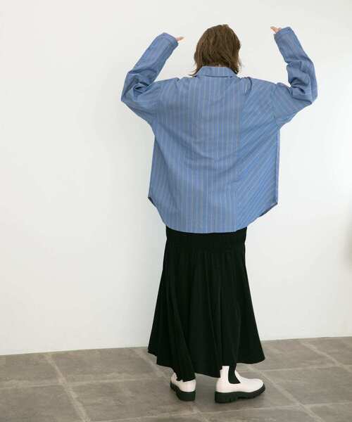 KBF(ケイビーエフ)の「ランダムシャーリングスカート(スカート・レディース・ブラック/オフホワイト・ONE)」の8枚目の写真