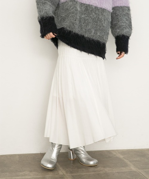 KBF(ケイビーエフ)の「ランダムシャーリングスカート(スカート・レディース・ブラック/オフホワイト・ONE)」の11枚目の写真
