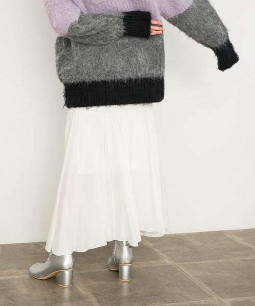 KBF(ケイビーエフ)の「ランダムシャーリングスカート(スカート・レディース・ブラック/オフホワイト・ONE)」の13枚目の写真