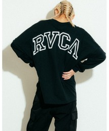 RVCA レディース ARCHED FAKE RVCA LS ロンT【2023年秋冬モデル】/ルーカ長袖バックプリントロゴロンT