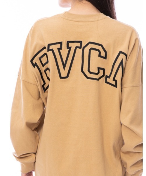 RVCA(ルーカ)の「RVCA レディース ARCHED FAKE RVCA LS ロンT【2023年秋冬モデル】/ルーカ長袖バックプリントロゴロンT(Tシャツ/カットソー・レディース・ベージュ/ブラック/ホワイト×ネイビー・SMALL/LARGE/MEDIUM)」の20枚目の写真
