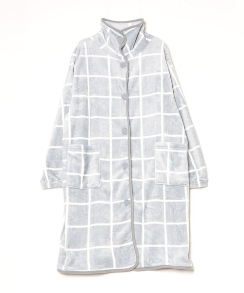 FUNALIVE（ファンアライブ）の「PAGE ONE ブランケットローブ　ミディ丈（ルームウェア/パジャマ・レディース・ベージュ/グレー/ピンク/グリーン/アイボリー/ベージュ系・FREE）」の14枚目の写真