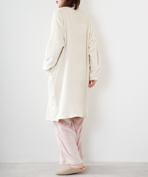 FUNALIVE（ファンアライブ）の「PAGE ONE ブランケットローブ　ミディ丈（ルームウェア/パジャマ・レディース・ベージュ/グレー/ピンク/グリーン/アイボリー/ベージュ系・FREE）」の16枚目の写真
