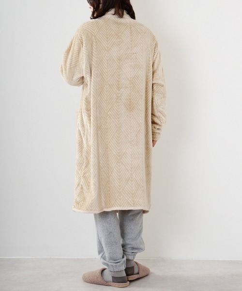 FUNALIVE（ファンアライブ）の「PAGE ONE ブランケットローブ　ミディ丈（ルームウェア/パジャマ・レディース・ベージュ/グレー/ピンク/グリーン/アイボリー/ベージュ系・FREE）」の19枚目の写真