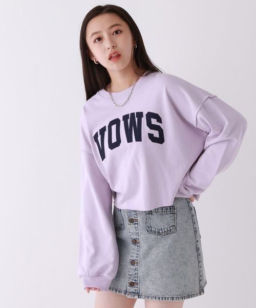 repipi armario（レピピ アルマリオ）の「カレッジショートスウェット（スウェット・キッズ・グレー/パープル/ネイビー/ホワイト/グリーン・MEDIUM/LARGE/SMALL）」の5枚目の写真