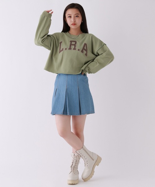 repipi armario（レピピ アルマリオ）の「カレッジショートスウェット（スウェット・キッズ・グレー/パープル/ネイビー/ホワイト/グリーン・MEDIUM/LARGE/SMALL）」の8枚目の写真