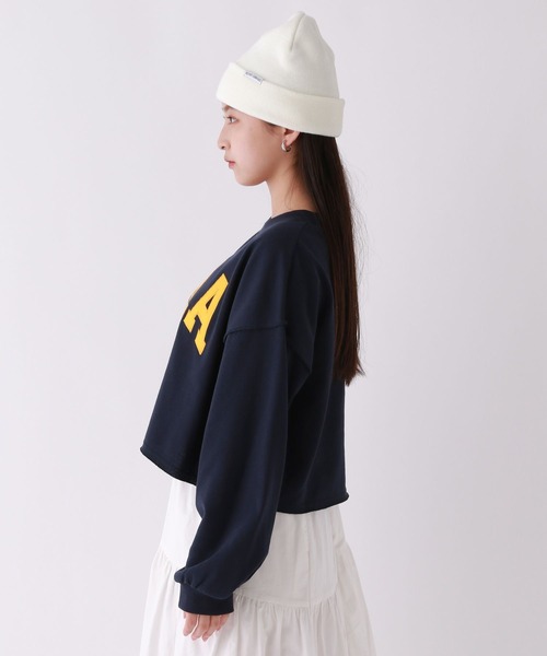 repipi armario（レピピ アルマリオ）の「カレッジショートスウェット（スウェット・キッズ・グレー/パープル/ネイビー/ホワイト/グリーン・MEDIUM/LARGE/SMALL）」の12枚目の写真