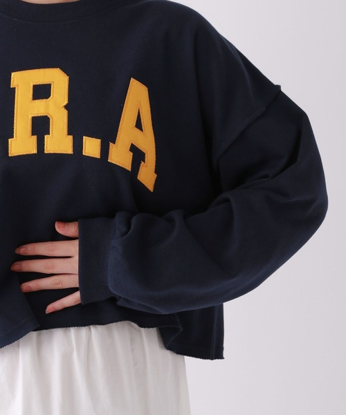 repipi armario（レピピ アルマリオ）の「カレッジショートスウェット（スウェット・キッズ・グレー/パープル/ネイビー/ホワイト/グリーン・MEDIUM/LARGE/SMALL）」の15枚目の写真