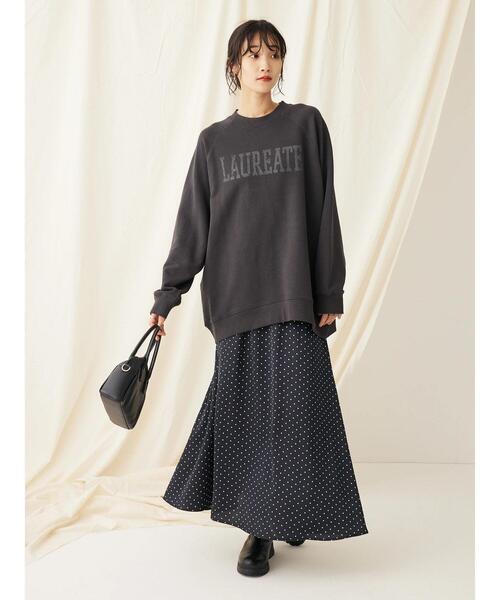 CRAFT STANDARD BOUTIQUE(クラフトスタンダードブティック)の「プリント裏毛ビッグプルオーバー(Tシャツ/カットソー・レディース・ブラウン/チャコールグレー/ネイビー・FREE)」の21枚目の写真