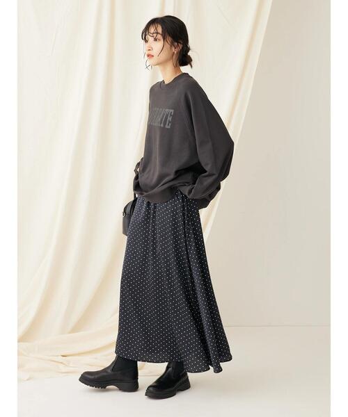CRAFT STANDARD BOUTIQUE(クラフトスタンダードブティック)の「プリント裏毛ビッグプルオーバー(Tシャツ/カットソー・レディース・ブラウン/チャコールグレー/ネイビー・FREE)」の20枚目の写真