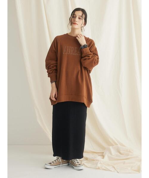 CRAFT STANDARD BOUTIQUE(クラフトスタンダードブティック)の「プリント裏毛ビッグプルオーバー(Tシャツ/カットソー・レディース・ブラウン/チャコールグレー/ネイビー・FREE)」の16枚目の写真