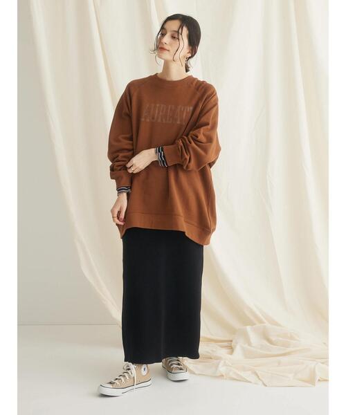 CRAFT STANDARD BOUTIQUE(クラフトスタンダードブティック)の「プリント裏毛ビッグプルオーバー(Tシャツ/カットソー・レディース・ブラウン/チャコールグレー/ネイビー・FREE)」の15枚目の写真